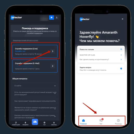 Живой чат на сайте